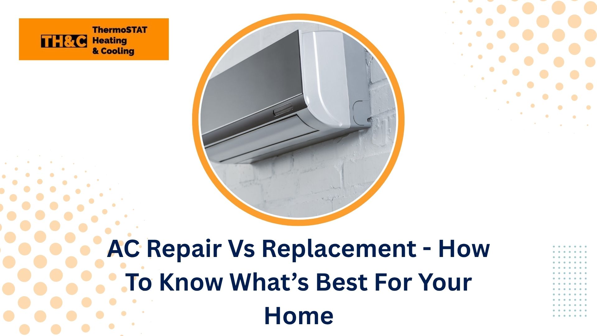 Technician assessing home AC unit to decide repair vs replacement options